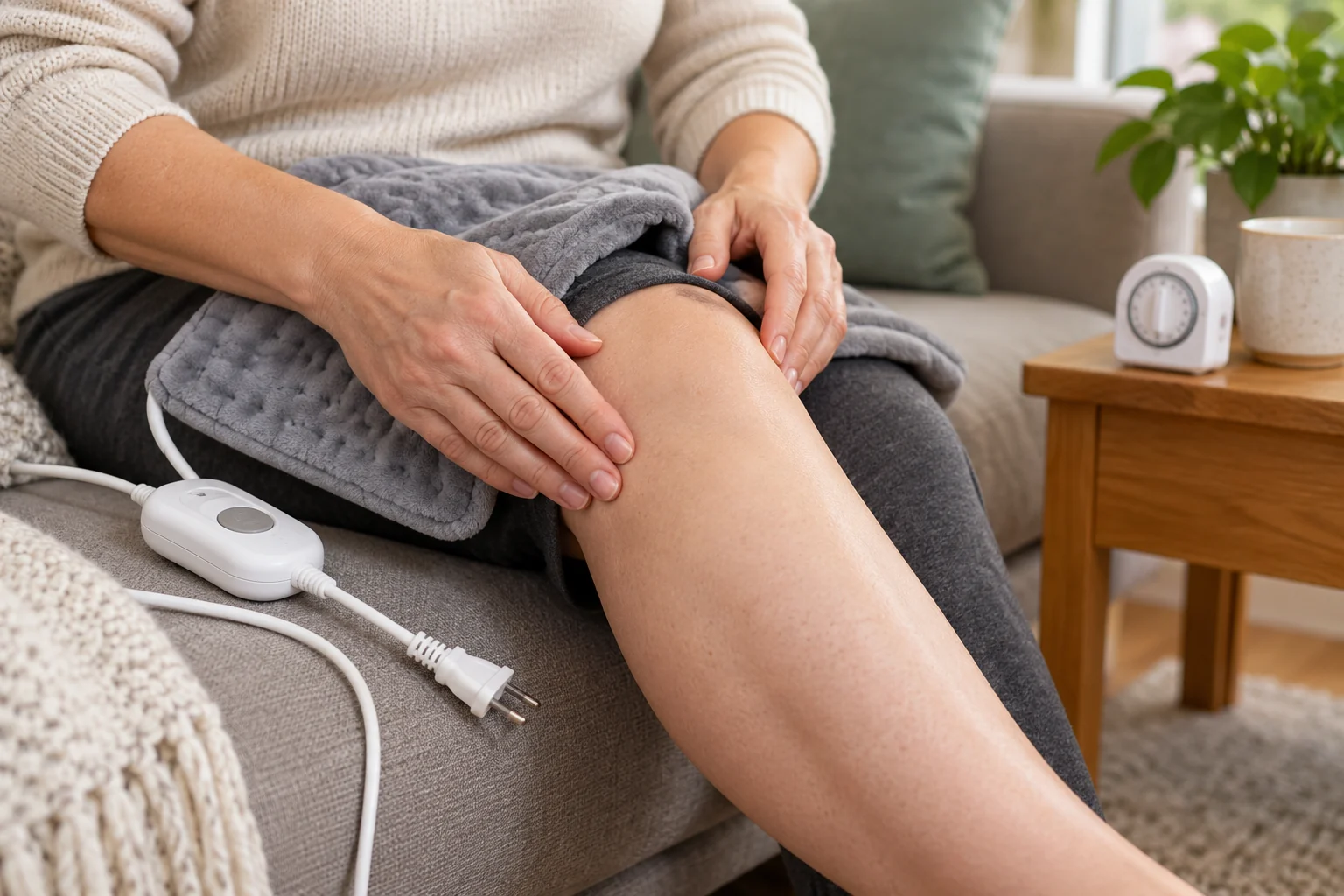 Skin and device check during a heat session