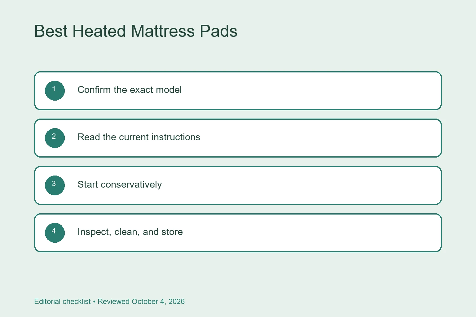 Best Heated Mattress Pads: Zones, Controls, and Overnight Safety buying and safety checklist