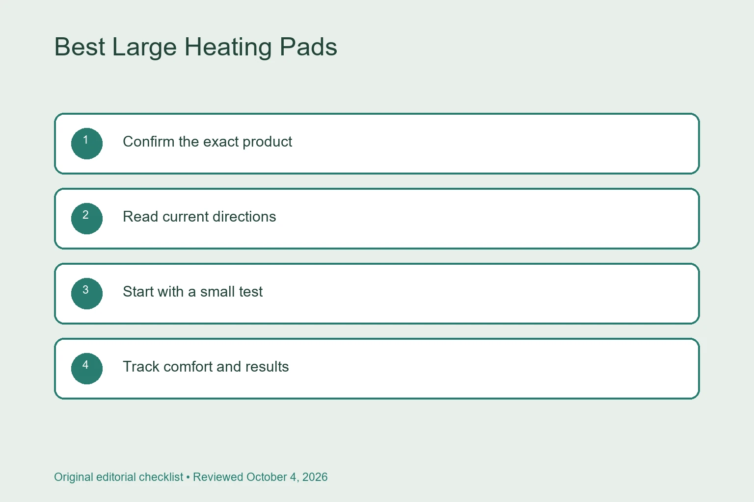 Best Large Heating Pads: Coverage, Controls, and Safe Use selection checklist