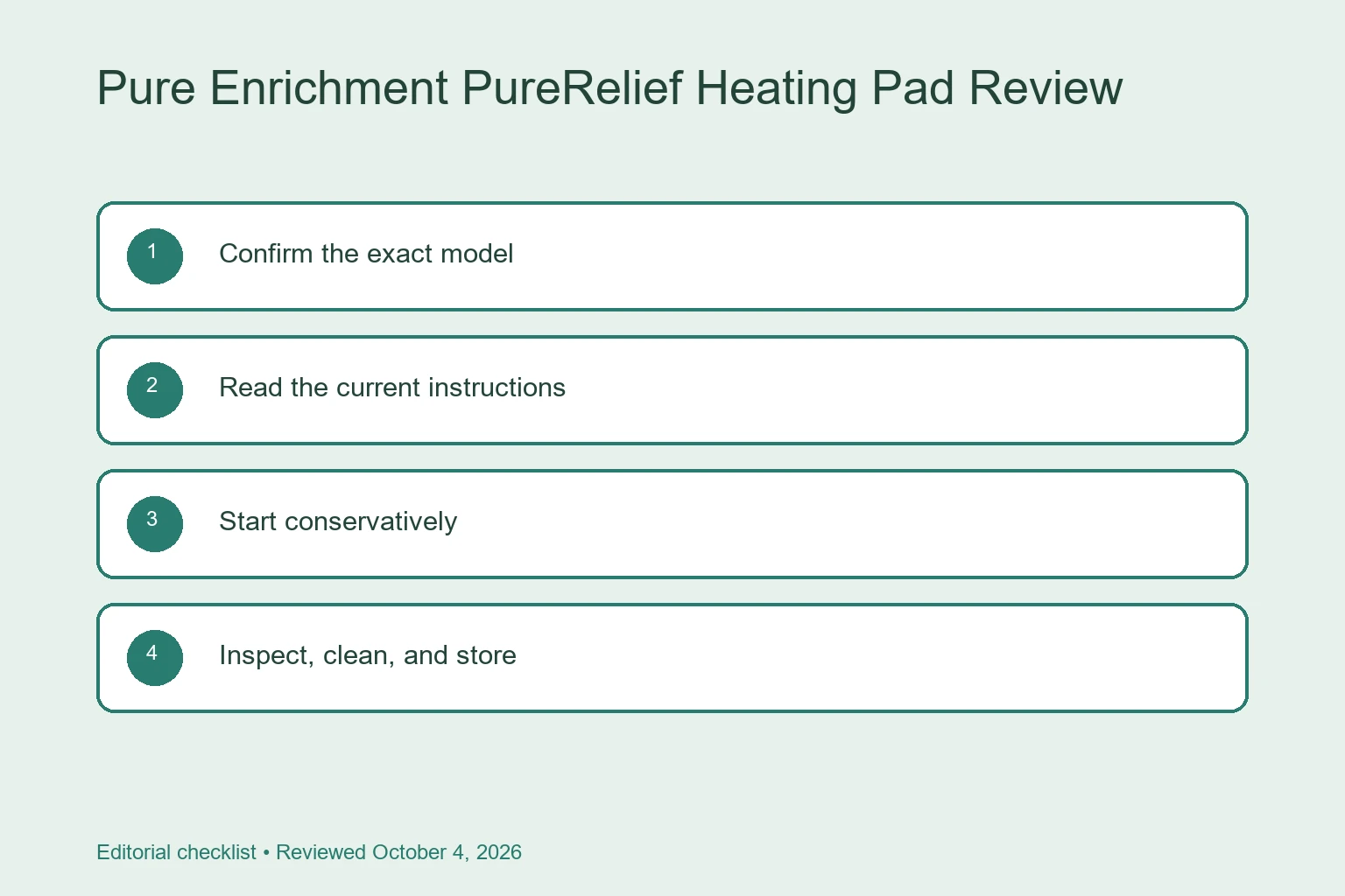 Pure Enrichment PureRelief Heating Pad Review: A Current Buying Guide buying and safety checklist