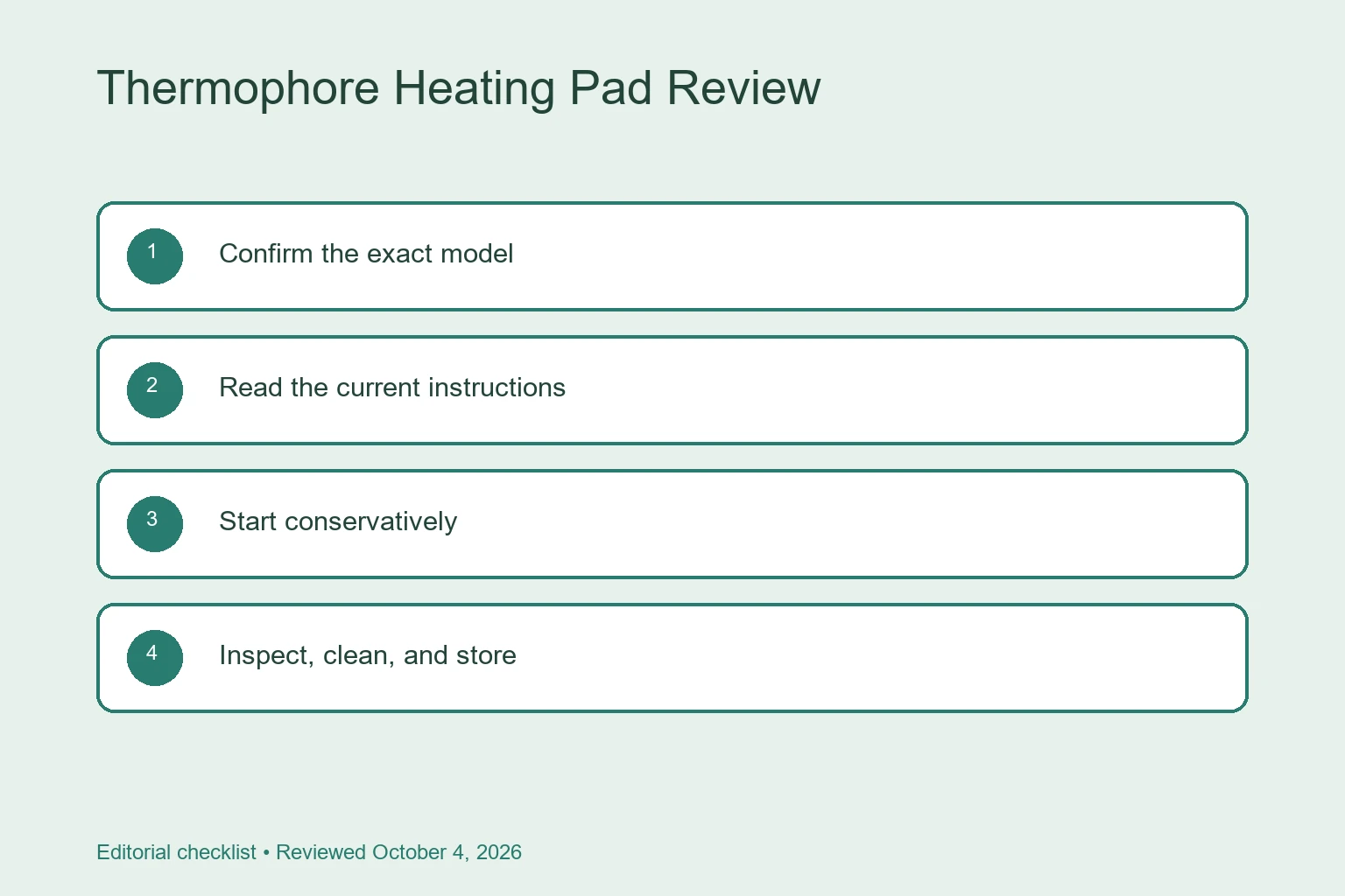 Thermophore Heating Pad Review: Moist Heat, Controls, and Fit buying and safety checklist